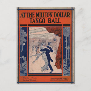 Postal Portada del libro de tango vintage
