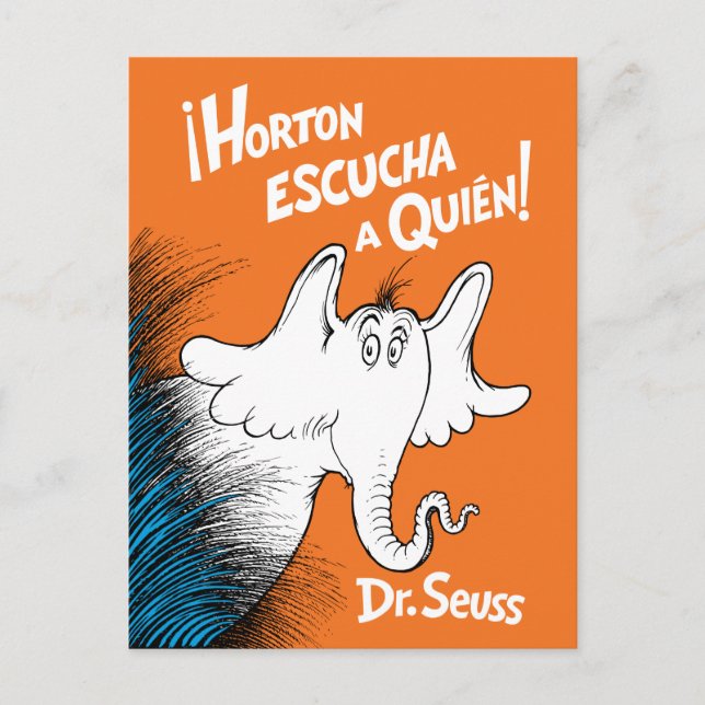 Postal Portada del Libro en Español Horton Escucha A Quie (Anverso)