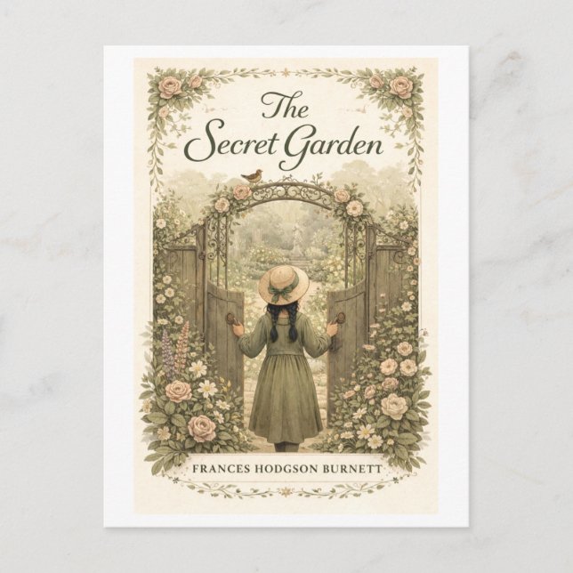 Postal Portada del libro Jardín Secreto (Anverso)