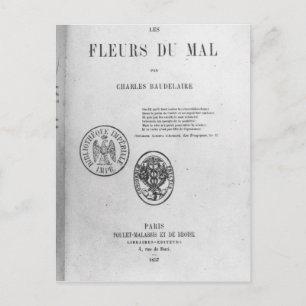 Postal Portada frontal, primera edición de 'Les Fleurs du