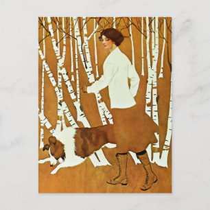 Postal Portada 'Paseo de otoño' de Coles Phillips ‘Fadeaw
