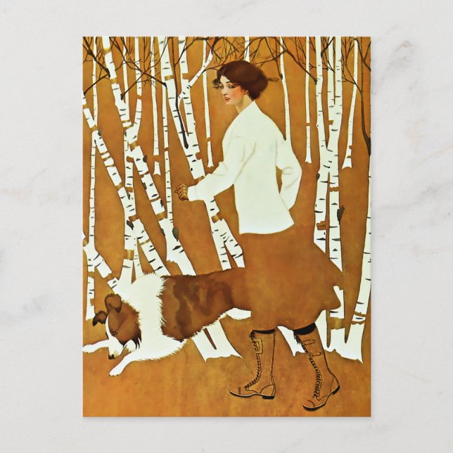 Postal Portada 'Paseo de otoño' de Coles Phillips ‘Fadeaw (Anverso)