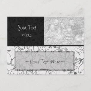 Postal Portafolios de desplazamiento en blanco y negro