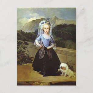 Postal Portait de Maria Teresa Borbón por Francisco Goya