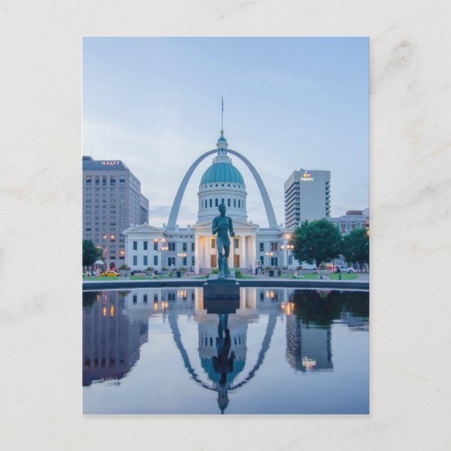 Postal portal arch st.louis missouri skyline de noche (Anverso)