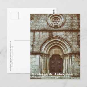 Postal Portal gótico medieval de Santiago de Antas
