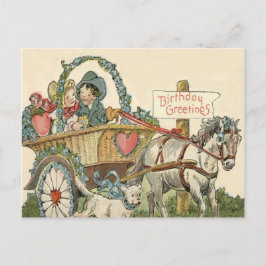 Postal Porte de perro de caballo para niños
