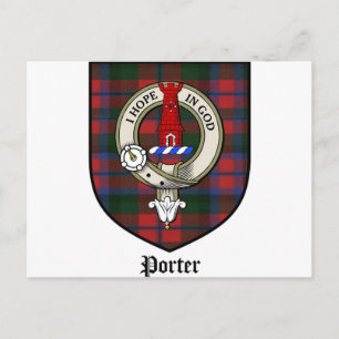 Postal Porter Clan Escudo Badge Tartan