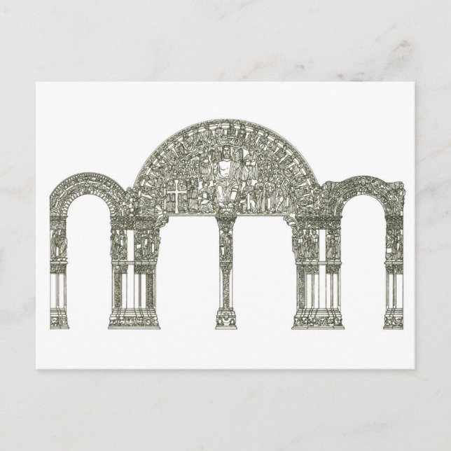 Postal Portico de la Gloria. Santiago de Compostela (Anverso)