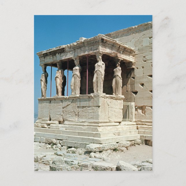 Postal Pórtico de las Cariátides, Erecteion, c.421-405 a. (Anverso)