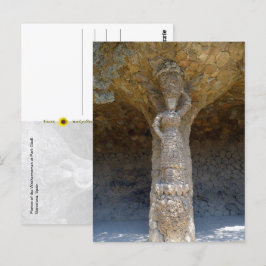 Postal Portico de Washerwoman, Barcelona, España -