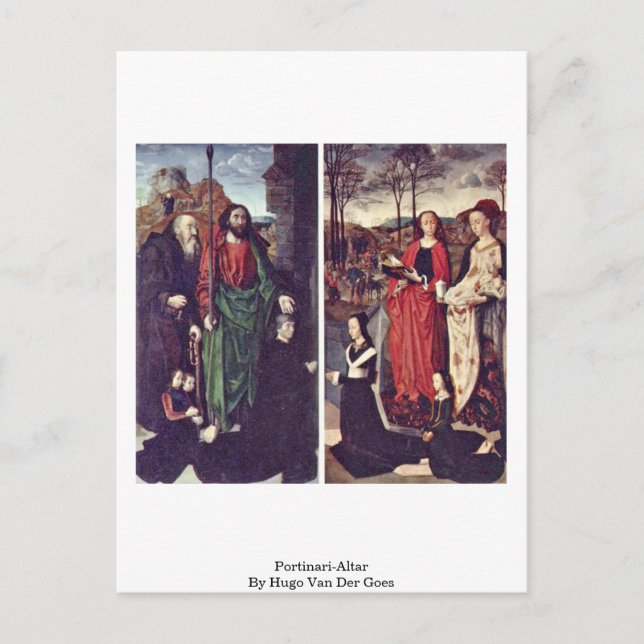 Postal Portinari-Altar Por Hugo Van Der Goes (Anverso)
