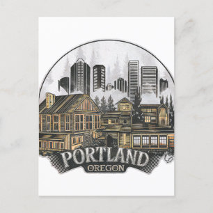 Postal Portland City Oregon USA