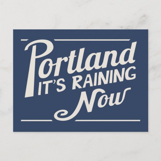 Postal Portland-Está lloviendo ahora (Anverso)