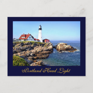 Postal Portland Head Light, Cape Elizabeth, Maine, EE.UU.
