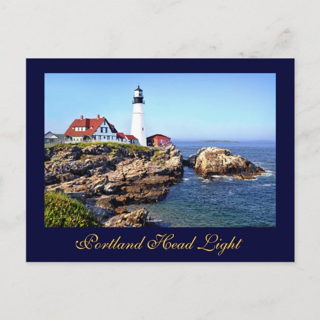 Postal Portland Head Light, Cape Elizabeth, Maine, EE.UU. (Anverso)