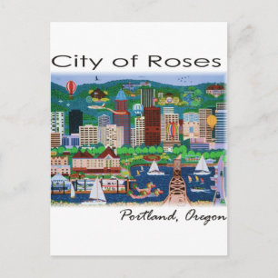 Postal Portland~ La ciudad de los Rosas