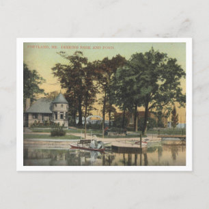 Postal Portland Maine, Deering Park, 1908 Estilo de época