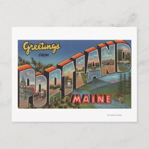 Postal Portland, Maine (Escena del río)