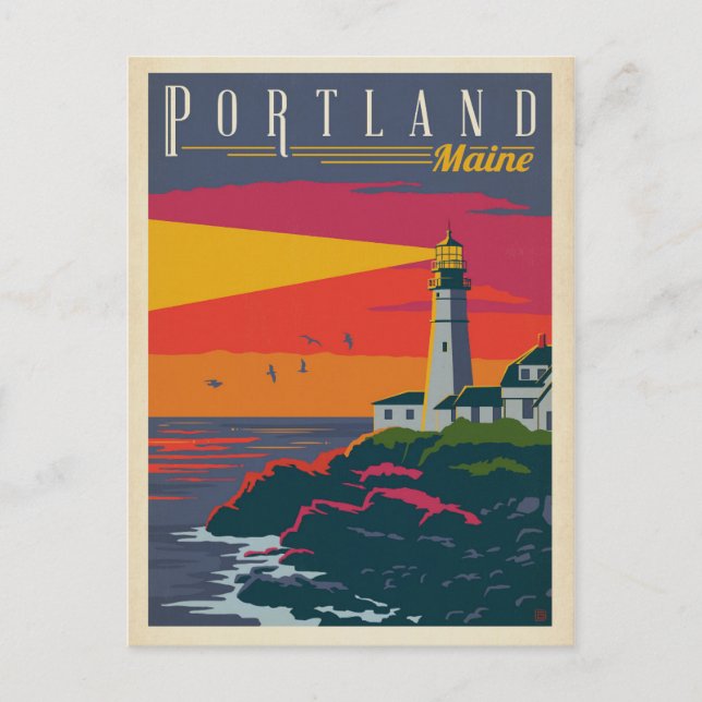 Postal Portland, Maine | Faro (Anverso)