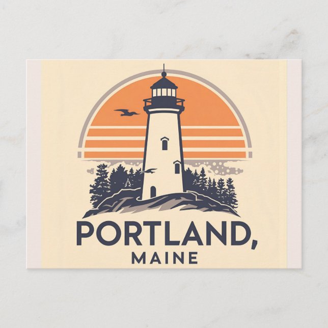 Postal Portland, Maine | Faro (Anverso)