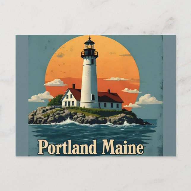 Postal Portland, Maine | Faro (Anverso)