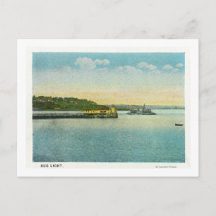 Postal Portland, MaineView del faro de fallos
