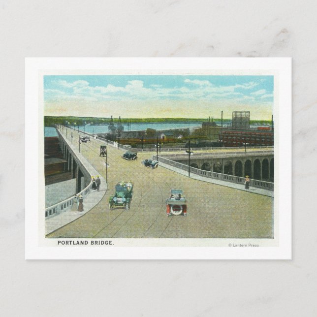 Postal Portland, MaineView del Monumento Longfellow (Anverso)