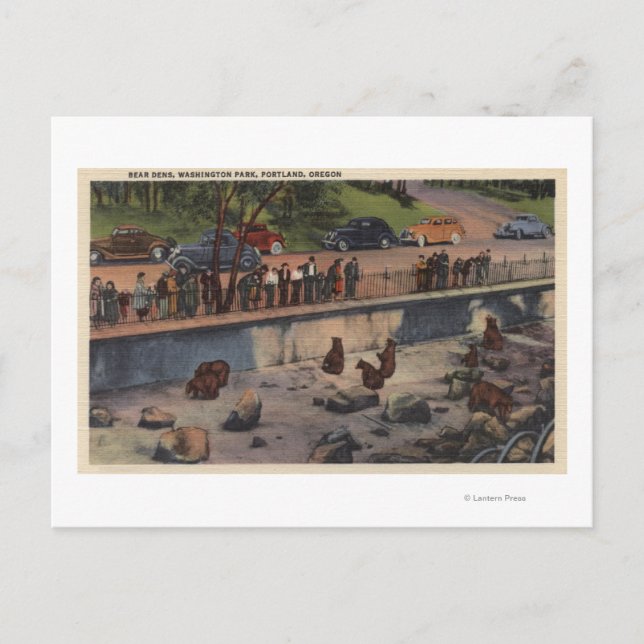 Postal Portland, ORBear Dens en Washington Park (Anverso)
