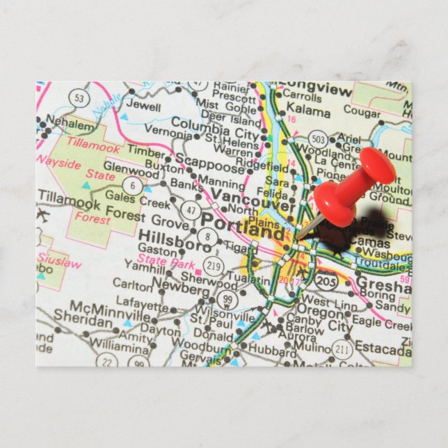 Postal Portland, Oregón (Anverso)