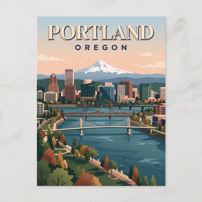 Postal Portland Oregón (Anverso)