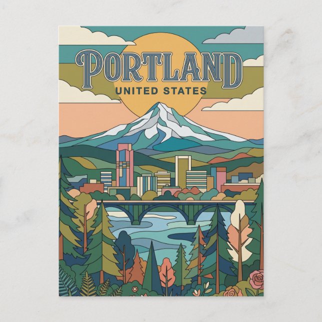 Postal Portland Oregón (Anverso)