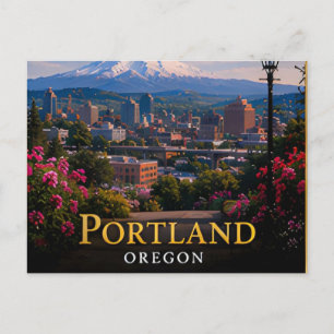 Postal Portland Oregón EE. UU. Viaje Ciudad Pacífico Noro