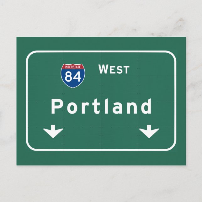 Postal Portland Oregon o autopista interestatal: (Anverso)