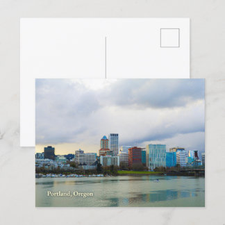 Postal Portland, Oregon Postcard City Skyline