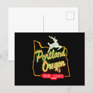 Postal Portland, Oregon Postcard Rótulo del Estadio Blanc