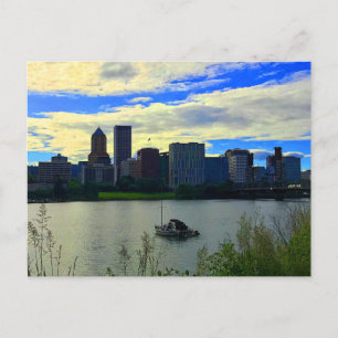 Postal Portland, Oregon Skyline #1 Postcard
