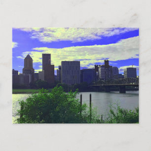 Postal Portland, Oregon Skyline #2 Postcard