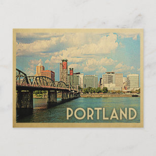 Postal Portland Oregon Vintage Travel