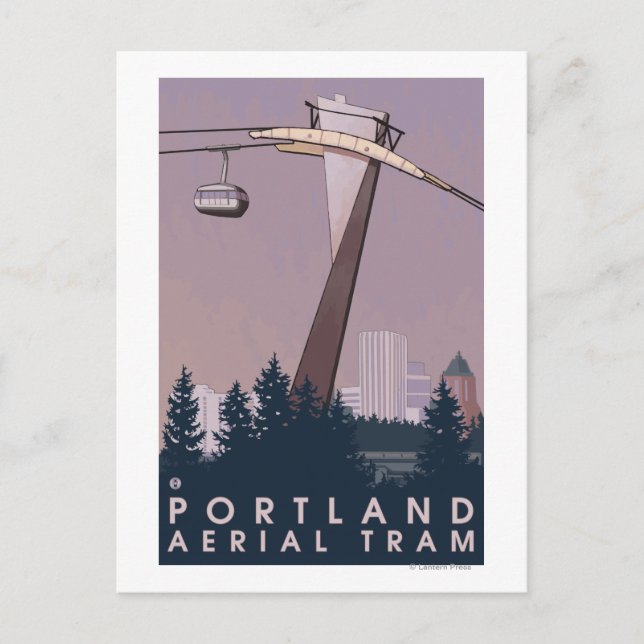 Postal Portland, OregonAerial Tram Scene (Anverso)