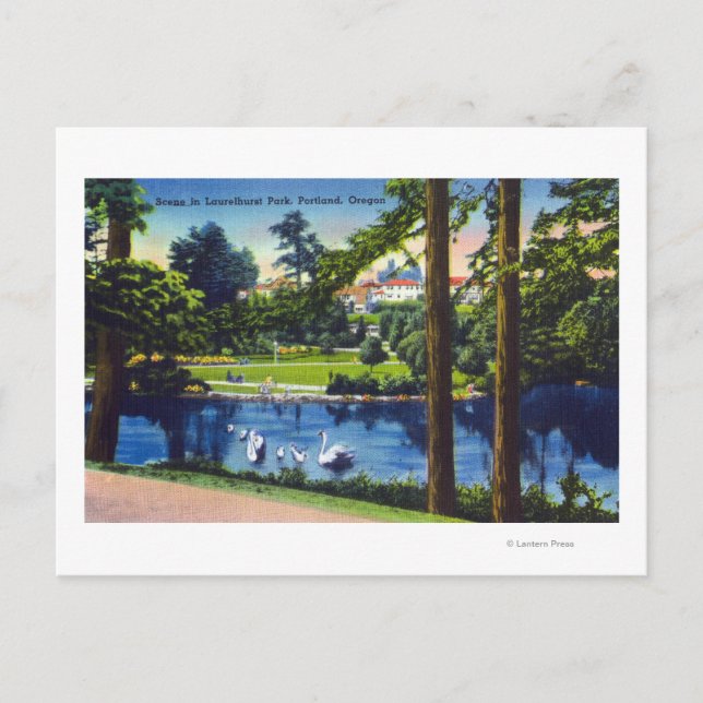 Postal Portland, OregonLaurelhurst Park Scene (Anverso)