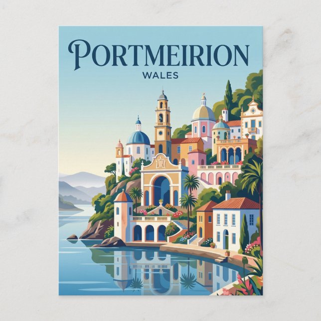 Postal Portmeirion Gales (Anverso)