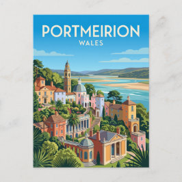 Postal Portmeirion Gales
