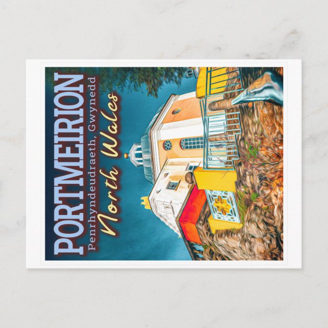 POSTAL PORTMEIRION - PENRHYNDEUDRAETH GWYNEDD NORWALES (Anverso)