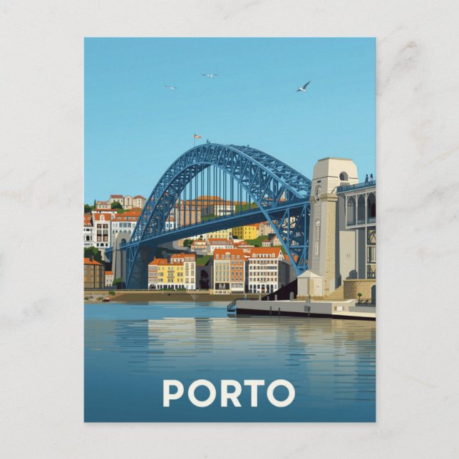 Postal Porto Bridge Douro River Cityscape (Anverso)