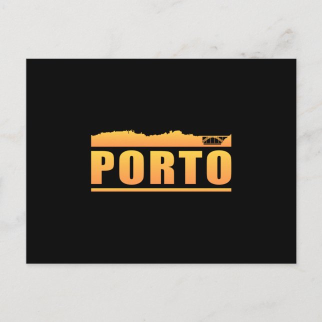 Postal Porto Portugal City Skyline Cityscape Gracioso reg (Anverso)