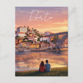 Postal Porto Romántico Portugal Viajes