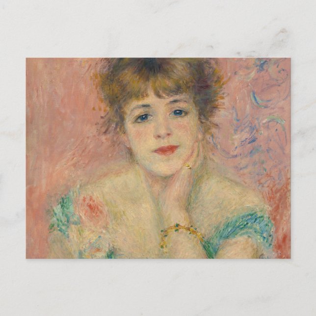 Postal Portrait of Actress Jeanne Samary, Auguste Renoir (Anverso)