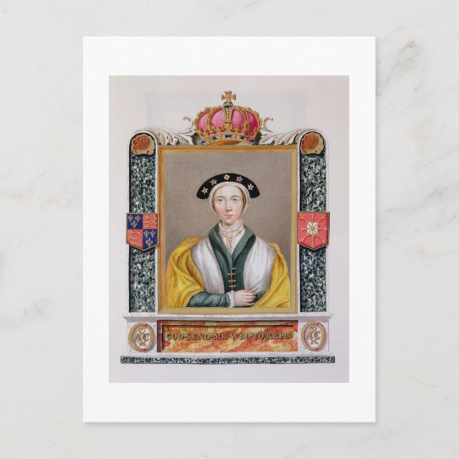 Postal Portrait of Anne of Cleves (1515-57) 4th Queen of (Anverso)