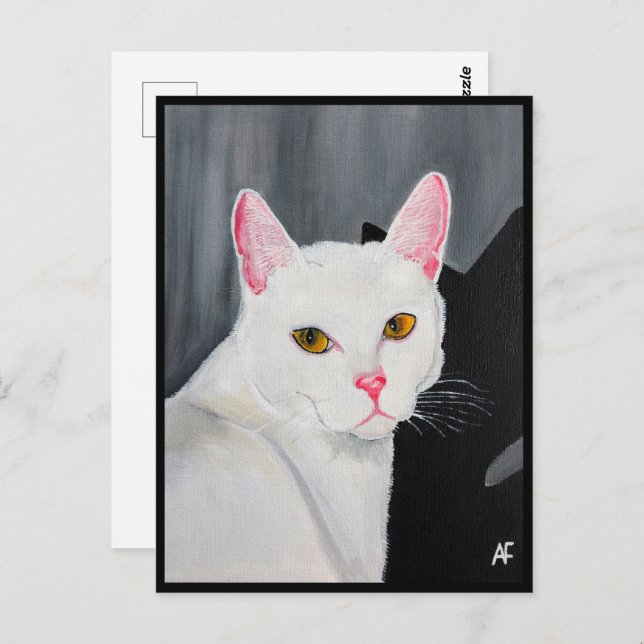 Postal Portrait of Blanca Painting by Alfred Fox (Anverso / Reverso)